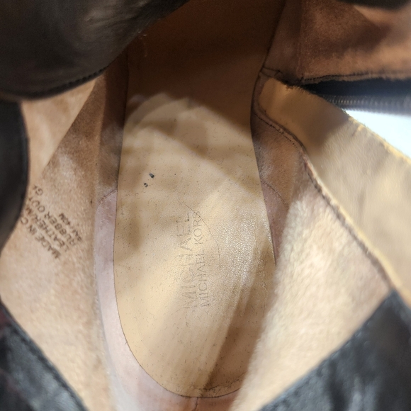 Michael Michael Kors Womens Size 9M Platform Leather Kim Lace Up Bootie Black - Picture 10 of 14